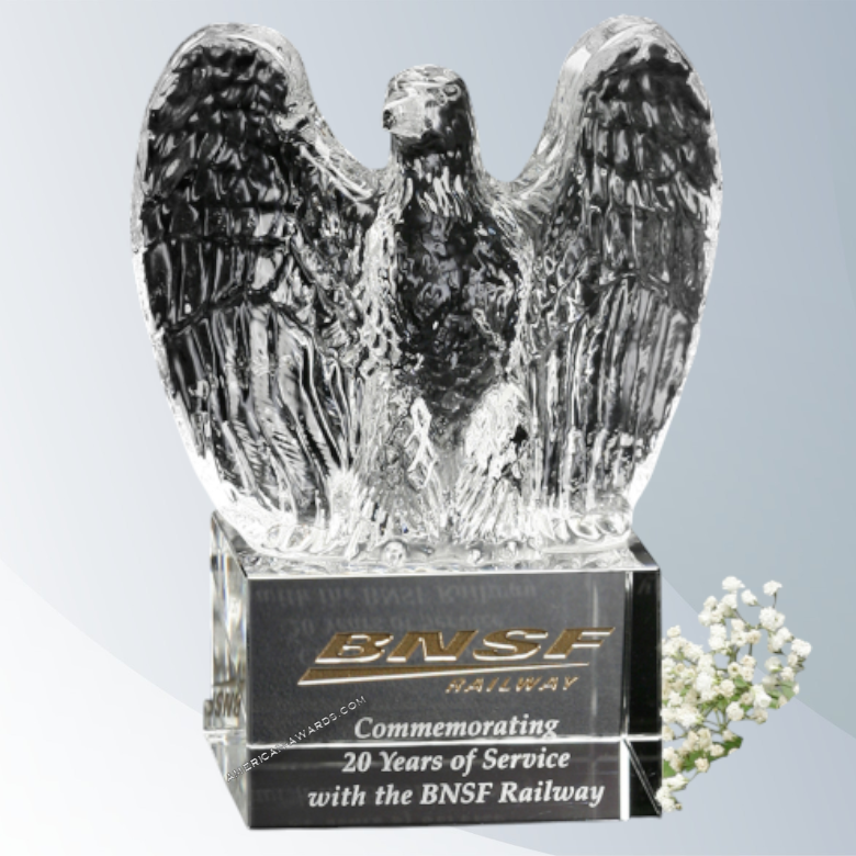 6104 | Optic Crystal Golden Eagle