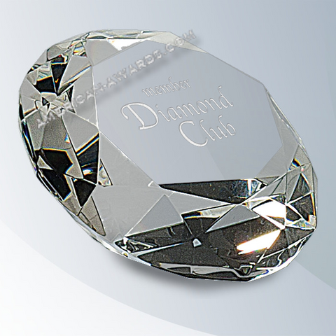 C108 |Crystal Diamond Paperweight
