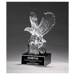 AT9117 | Carved Optic Crystal Eagle